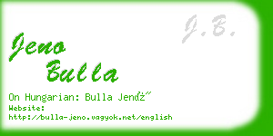 jeno bulla business card
